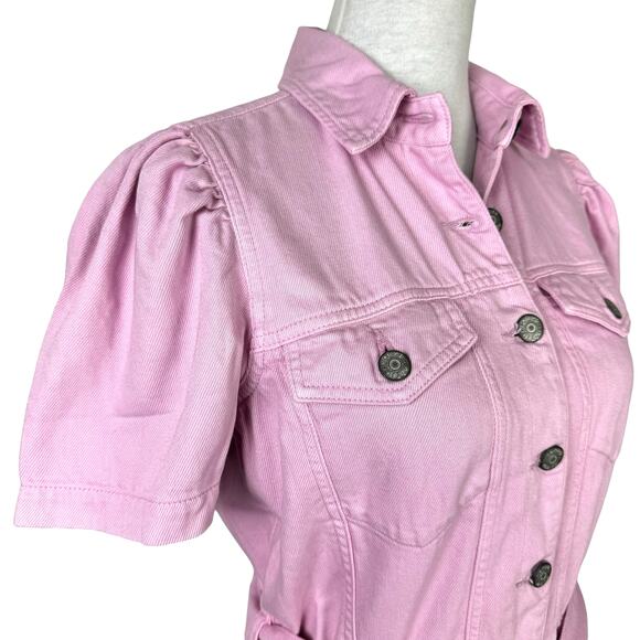 Boyish by HER The Vincent Lilac Pink Denim Utility Coverall Boiler Suit Jumpsuit - Picture 4 of 7